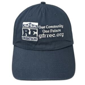 Hit 5 Panel Blue One Size Strapback Bridge Community Recreation Cotton hat